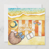 Beach Days Hallo Summer Wenskaart (Voorkant)