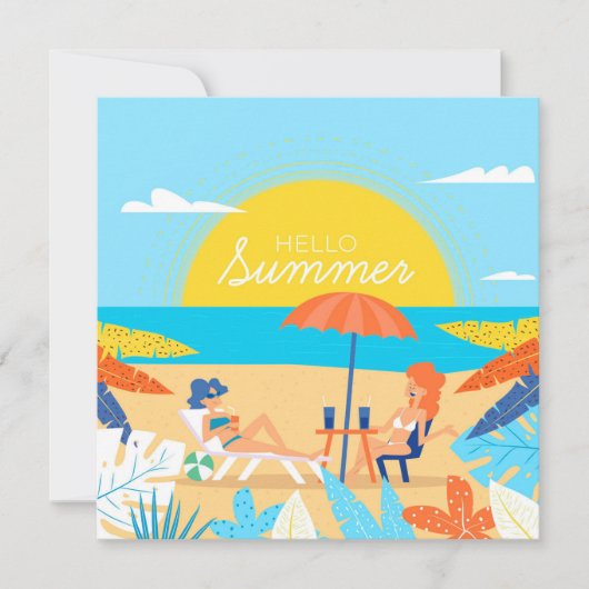 Beach Days Summer Wenskaart (Voorkant)