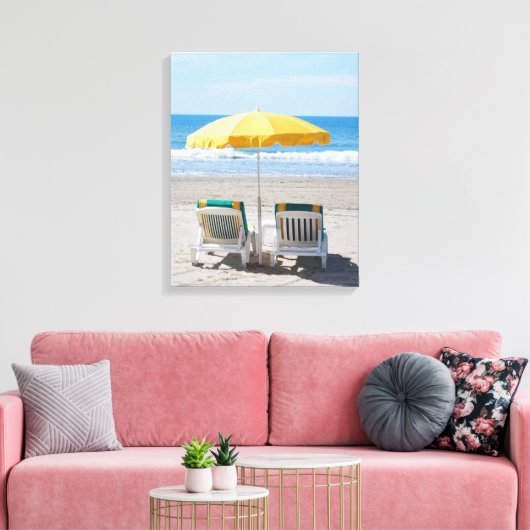 Beach Deck-stoel feestdag Canvas Afdruk (Insitu (Woonkamer))