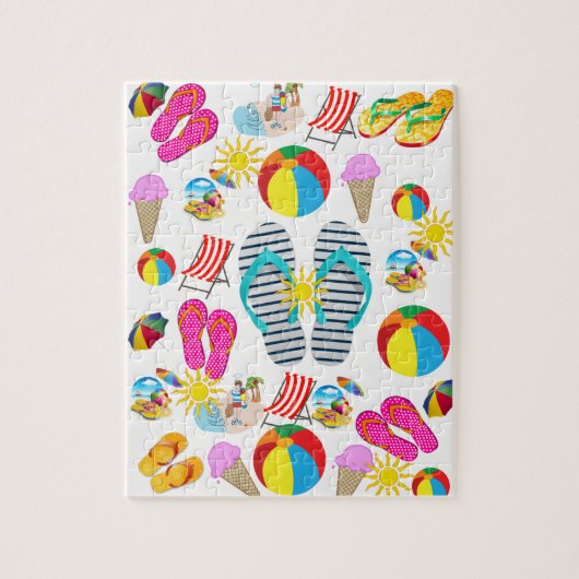 Beach Decorative Jigzaag Puzzle Legpuzzel (Verticaal)