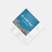 Beach deep blue bruiloft servetten (Hoek)