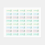 Beach Design Kids' Name Clothing School Labels (Vel)