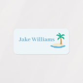 Beach Design Kids' Name Clothing School Labels (Design 2)