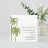  Beach Destination Bridal Shower Invitation Kaart (Staand voorkant)