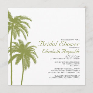 Beach Destination Bridal Shower Invitation Kaart
