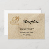 Beach Destination bruiloft-ontvangstkaart Informatiekaartje (Voorkant / Achterkant)