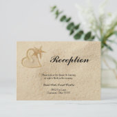 Beach Destination bruiloft-ontvangstkaart Informatiekaartje (Staand voorkant)