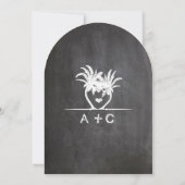 Beach Destination Chalkboard Typografie Invite Kaart (Achterkant)