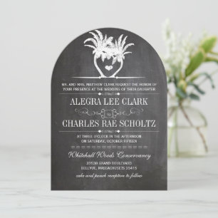 Beach Destination Chalkboard Typografie Invite Kaart