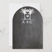 Beach Destination Chalkboard Typografie Invite Kaart (Achterkant)