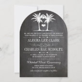 Beach Destination Chalkboard Typografie Invite Kaart (Voorkant)