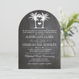 Beach Destination Chalkboard Typografie Invite Kaart