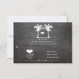Beach Destination Chalkboard Typografie RSVP