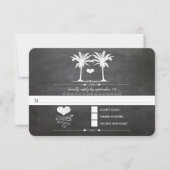 Beach Destination Chalkboard Typografie RSVP (Voorkant)