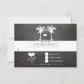 Beach Destination Chalkboard Typografie RSVP (Voorkant)
