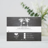 Beach Destination Chalkboard Typografie RSVP (Staand voorkant)