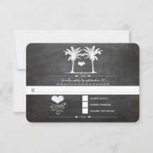 Beach Destination Chalkboard Typografie RSVP