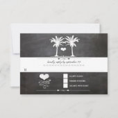 Beach Destination Chalkboard Typografie RSVP Kaartje (Voorkant)