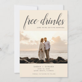 Beach Destination Elegant Photo Wedding Save The Date