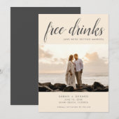 Beach Destination Elegant Photo Wedding Save The Date (Voorkant / Achterkant)
