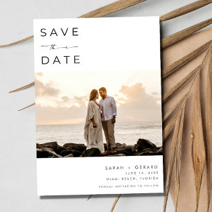 Beach Destination Elegant Photo Wedding Save The Date