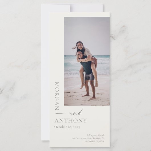 Beach Destination Photo Save the Date (Achterkant)