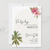 Beach Destination Photo Wedding Save The Date (Voorkant)