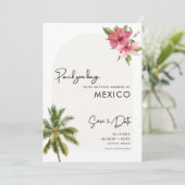 Beach Destination Photo Wedding Save The Date (Staand voorkant)