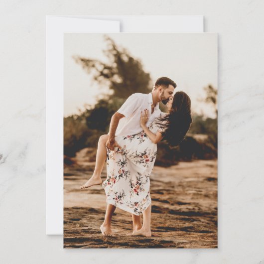 Beach Destination Photo Wedding Save The Date (Achterkant)