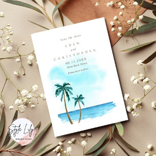Beach Destination Photo Wedding Save The Date