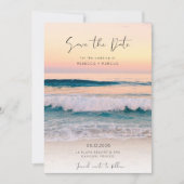 Beach Destination Photo Wedding Save The Date (Voorkant)