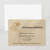 Beach Destination Wedding Accommodatie Card Informatiekaartje (Voorkant / Achterkant)