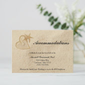 Beach Destination Wedding Accommodatie Card Informatiekaartje (Staand voorkant)