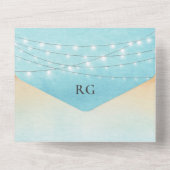 Beach Destination Wedding All In One Uitnodiging (Achterkant)