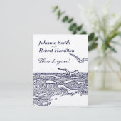 Beach Destination Wedding Bedankt (Staand voorkant)