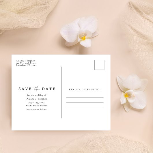 Beach Destination Wedding Budget sparen de Datum Aankondigingskaart