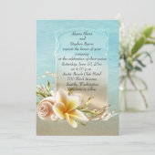 Beach Destination Wedding Invitation Kaart (Staand voorkant)