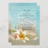 Beach Destination Wedding Invitation Kaart (Voorkant / Achterkant)
