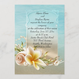 Beach Destination Wedding Invitation Kaart