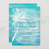 Beach Destination Wedding Invitding Kaart (Voorkant / Achterkant)