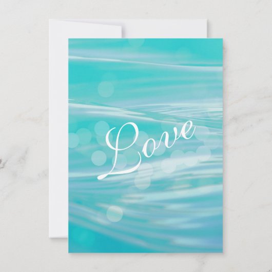 Beach Destination Wedding Invitding Kaart (Achterkant)