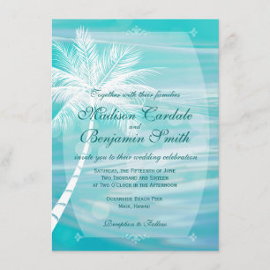 Beach Destination Wedding Invitding Kaart