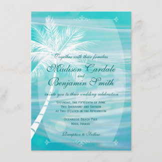 Beach Destination Wedding Invitding Kaart