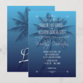 Beach Destination Wedding Invitding Kaart (Voorkant / Achterkant)