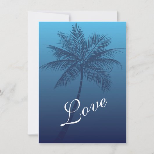 Beach Destination Wedding Invitding Kaart (Achterkant)