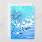 Beach Destination Wedding Invitding Kaart (Achterkant)
