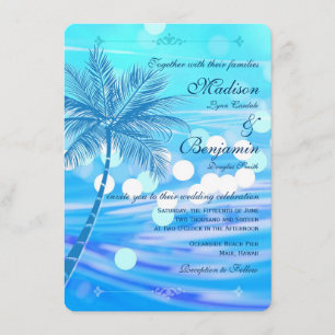 Beach Destination Wedding Invitding Kaart