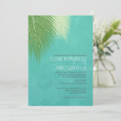 Beach Destination Wedding Invitting Kaart (Staand voorkant)