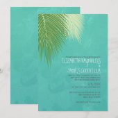 Beach Destination Wedding Invitting Kaart (Voorkant / Achterkant)