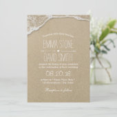 Beach Destination Wedding Invitting Kaart (Staand voorkant)